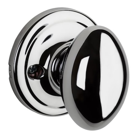 KWIKSET Laurel Knob Interior Dummy Handleset Trim, Bright Polished Chrome 968L-26GC